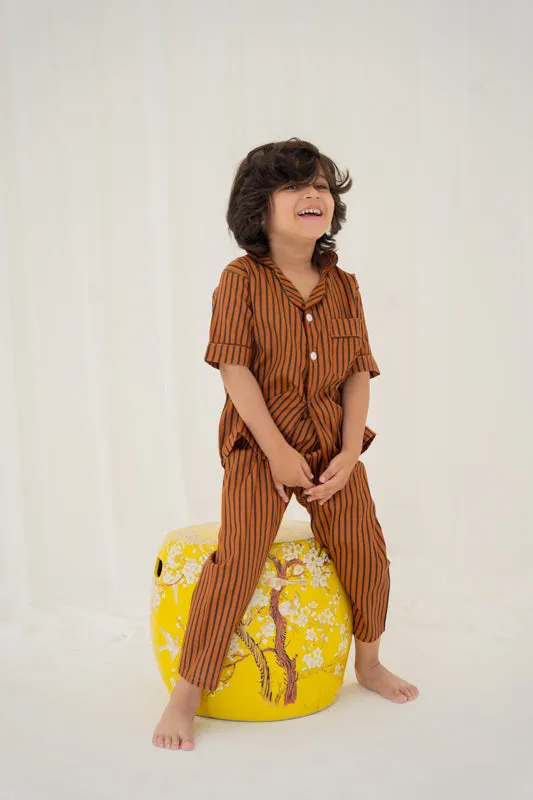 Brown Ribbon Nightsuit