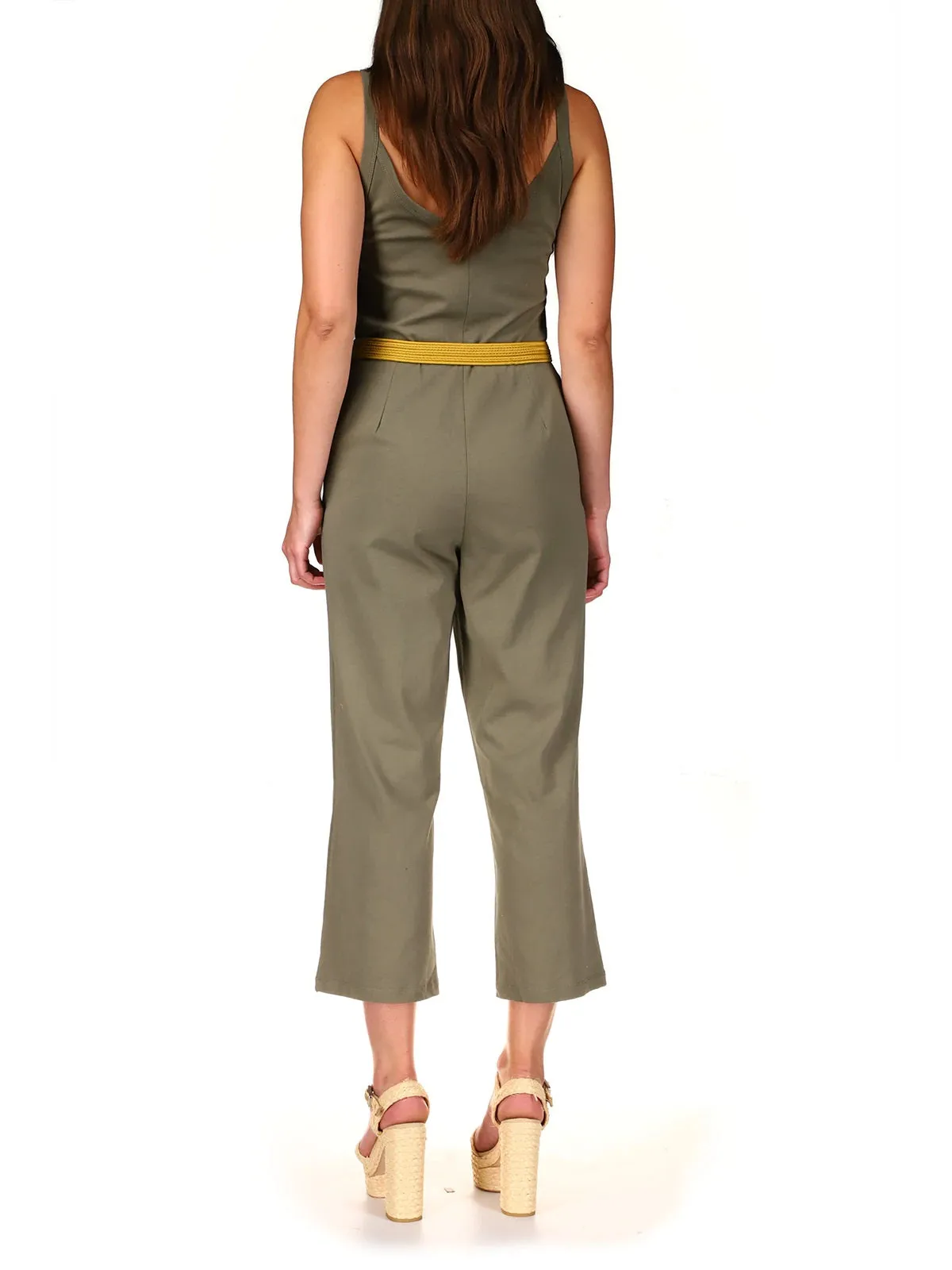 Button Front Knit Jumpsuit