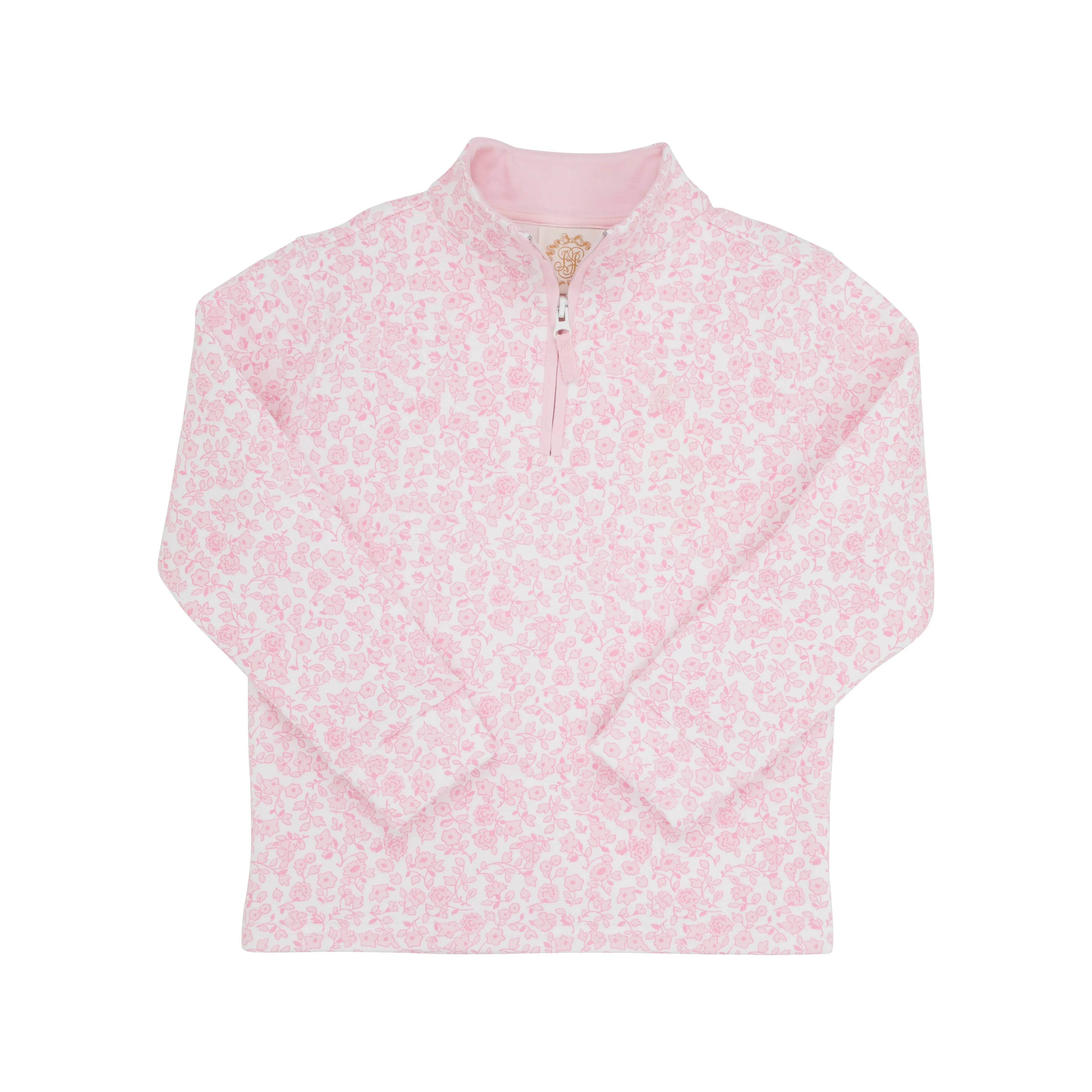 Canter Collar Half-Zip - Greenville Garden with Palm Beach Pink Stork