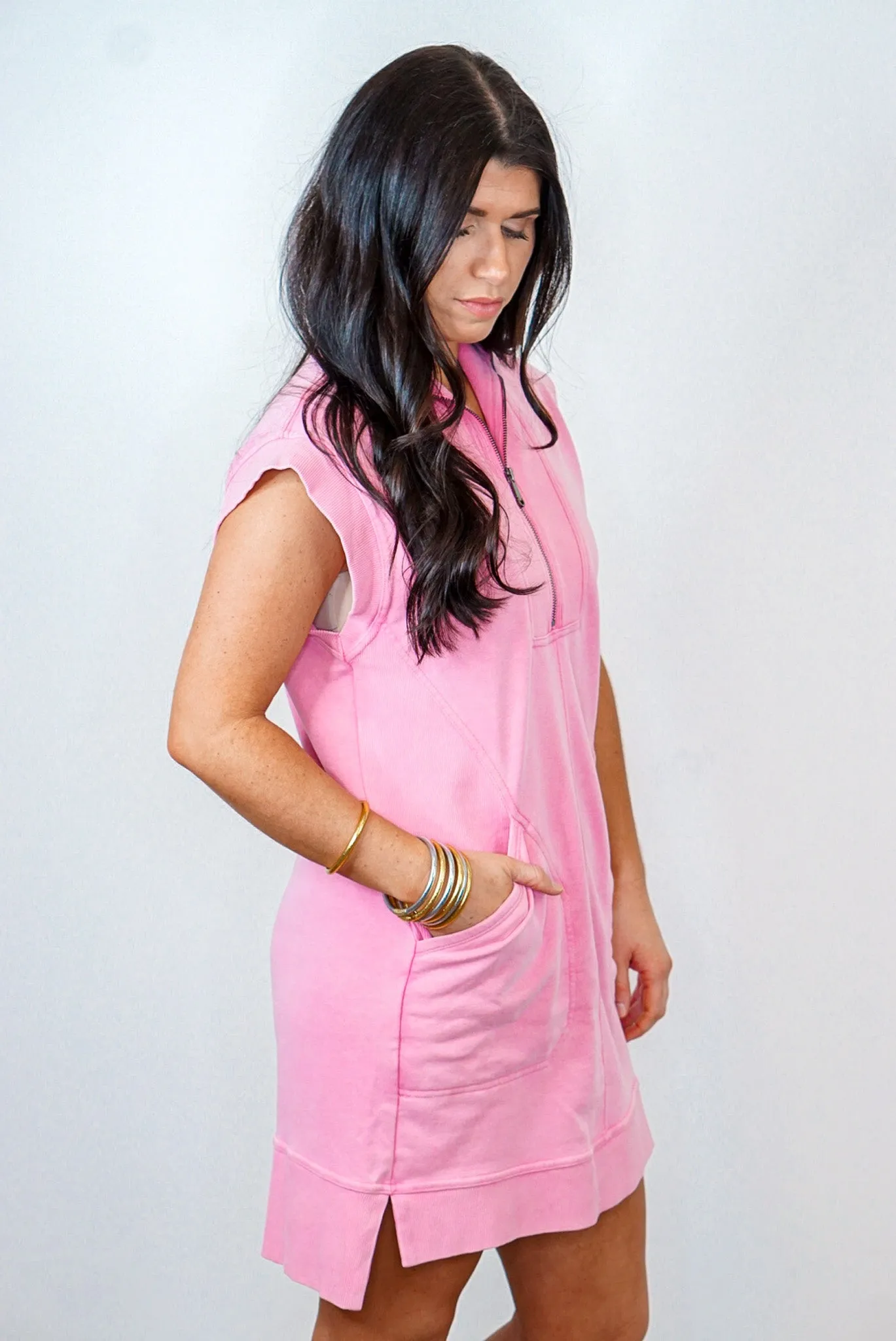 Casual Darling Pink Tunic Dress