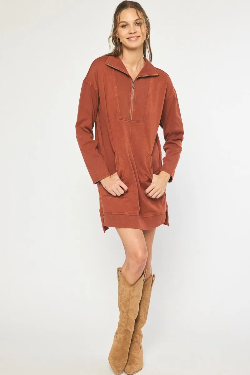 Casual Favorite Rust Tunic Dress