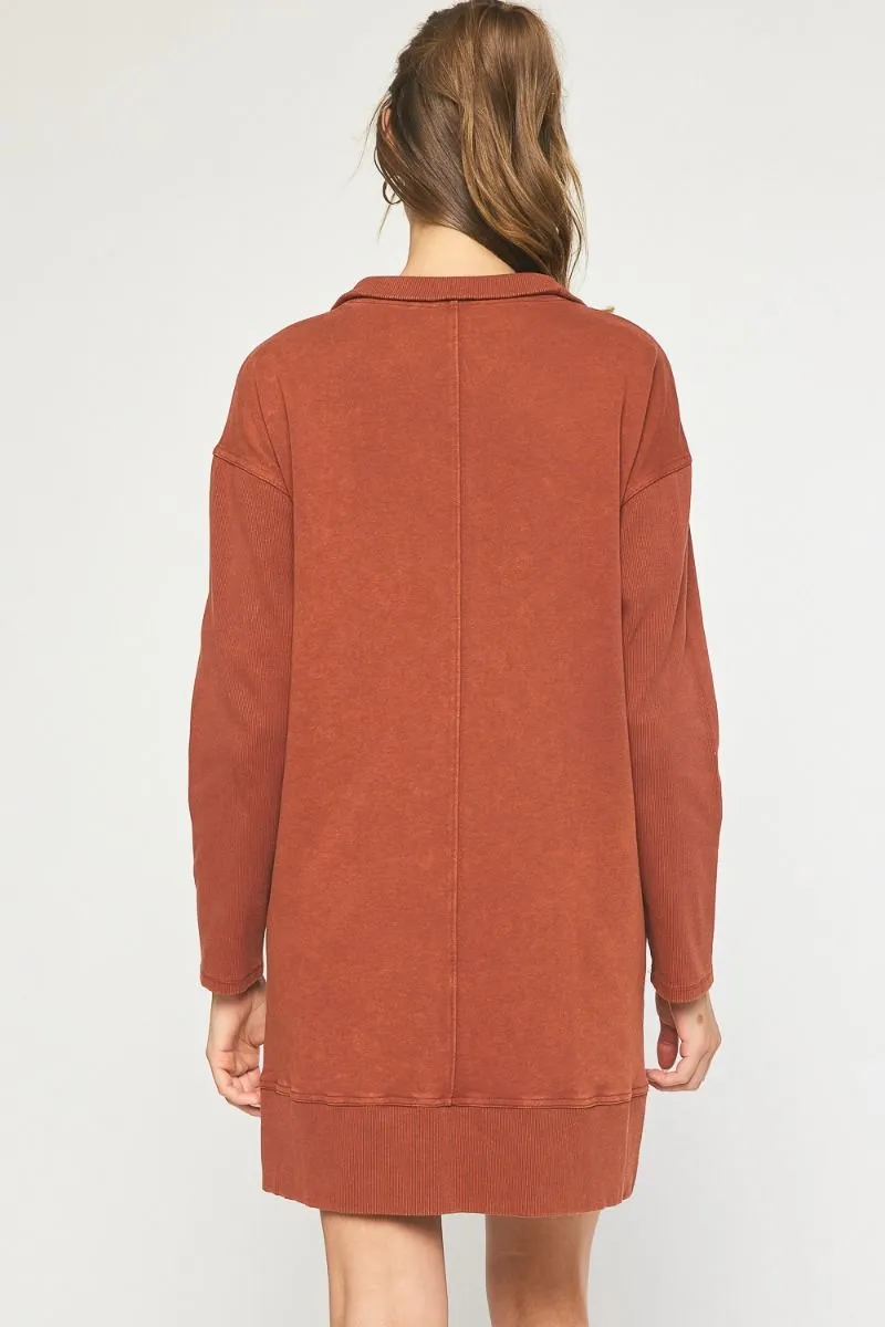 Casual Favorite Rust Tunic Dress