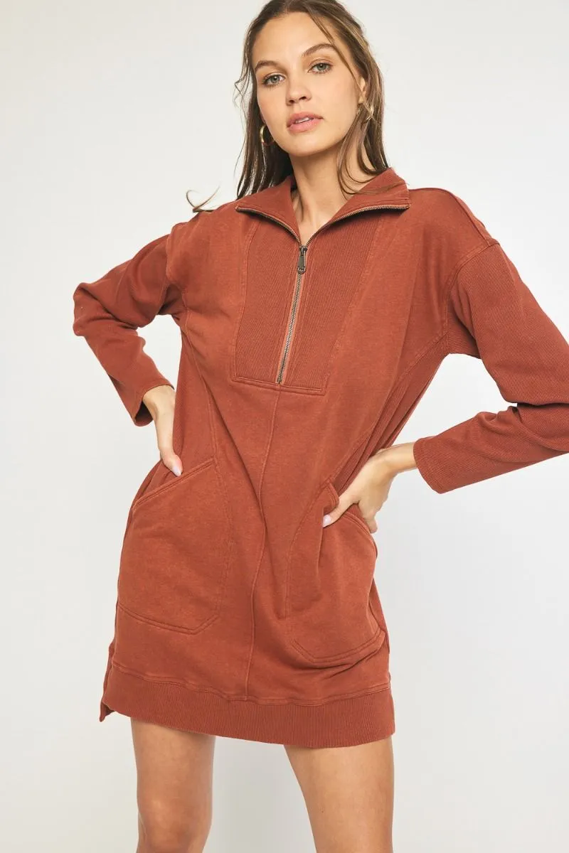 Casual Favorite Rust Tunic Dress