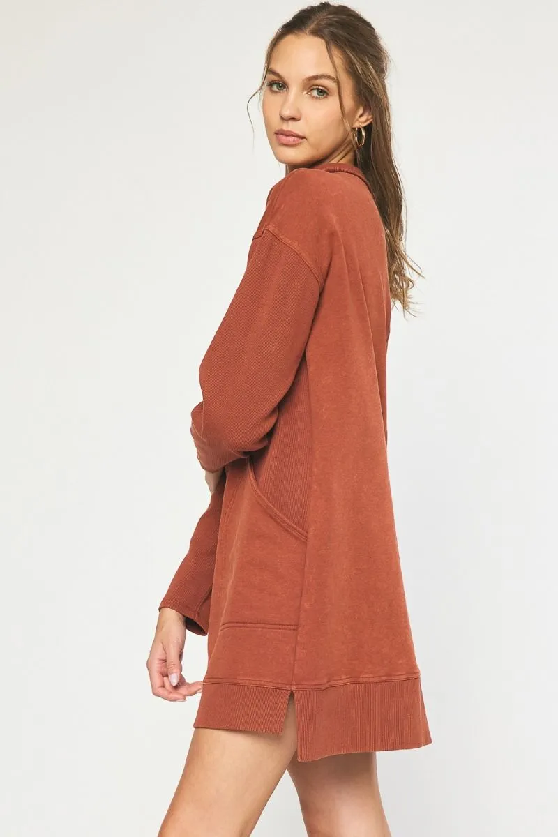 Casual Favorite Rust Tunic Dress