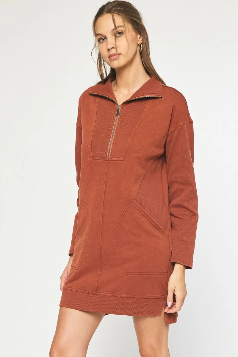 Casual Favorite Rust Tunic Dress