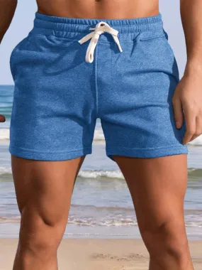 Casual Solid Color Beach Shorts