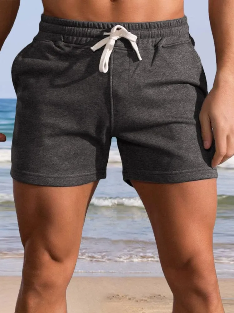 Casual Solid Color Beach Shorts