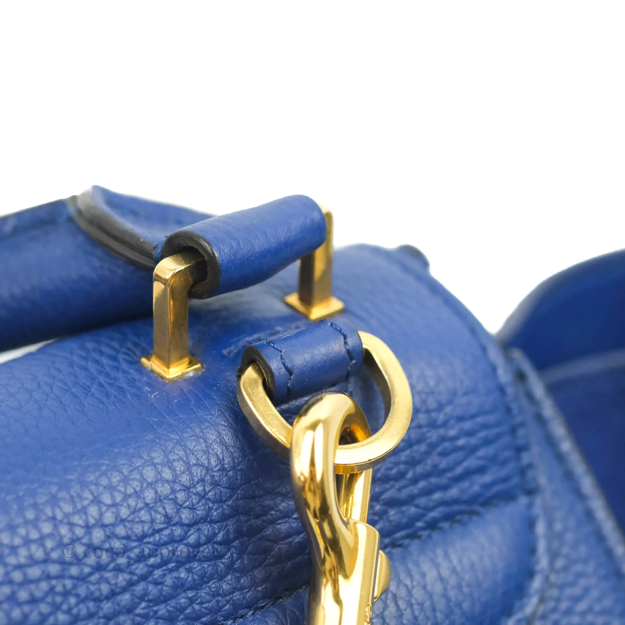 Celine Sleek Small Tri-Color Trapeze Blue Calfskin