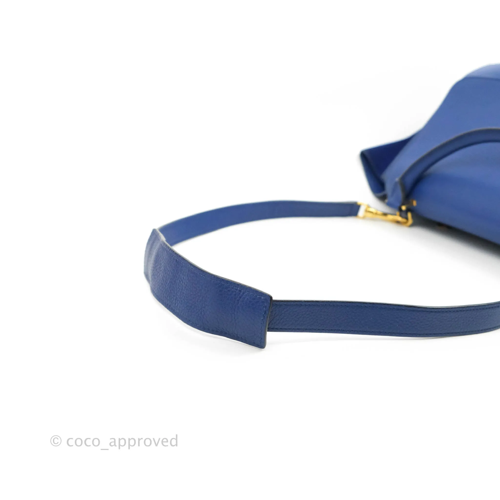 Celine Sleek Small Tri-Color Trapeze Blue Calfskin