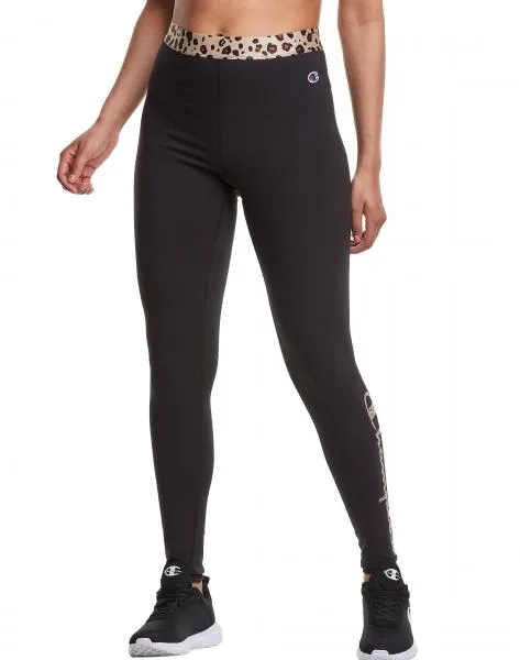 CHAMPION - Women - Authentic Graphic Tight - Black/Leopard