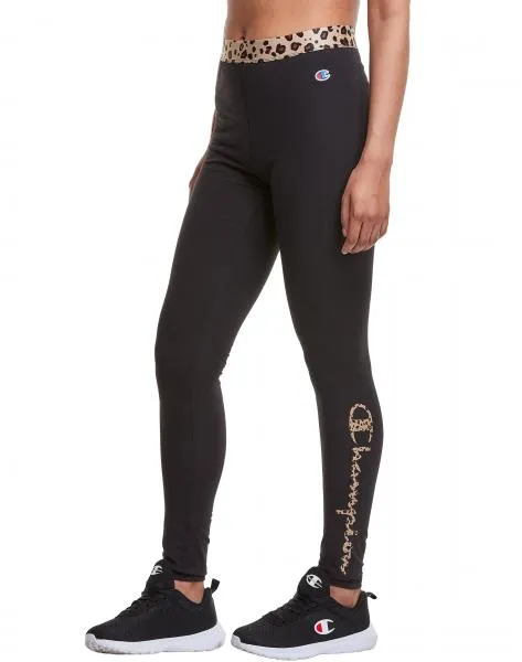 CHAMPION - Women - Authentic Graphic Tight - Black/Leopard