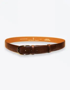 Chocolate Perfed Leather Belt