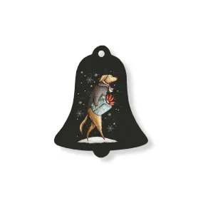 Christmas Decorations HOME FOR XMAS- Wooden Xmas Bell And Fridge Magnet