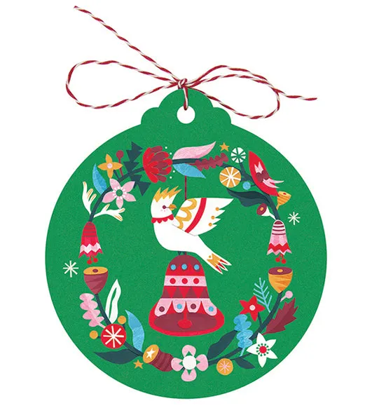 Christmas Gift Tag - Cockatoo Bell