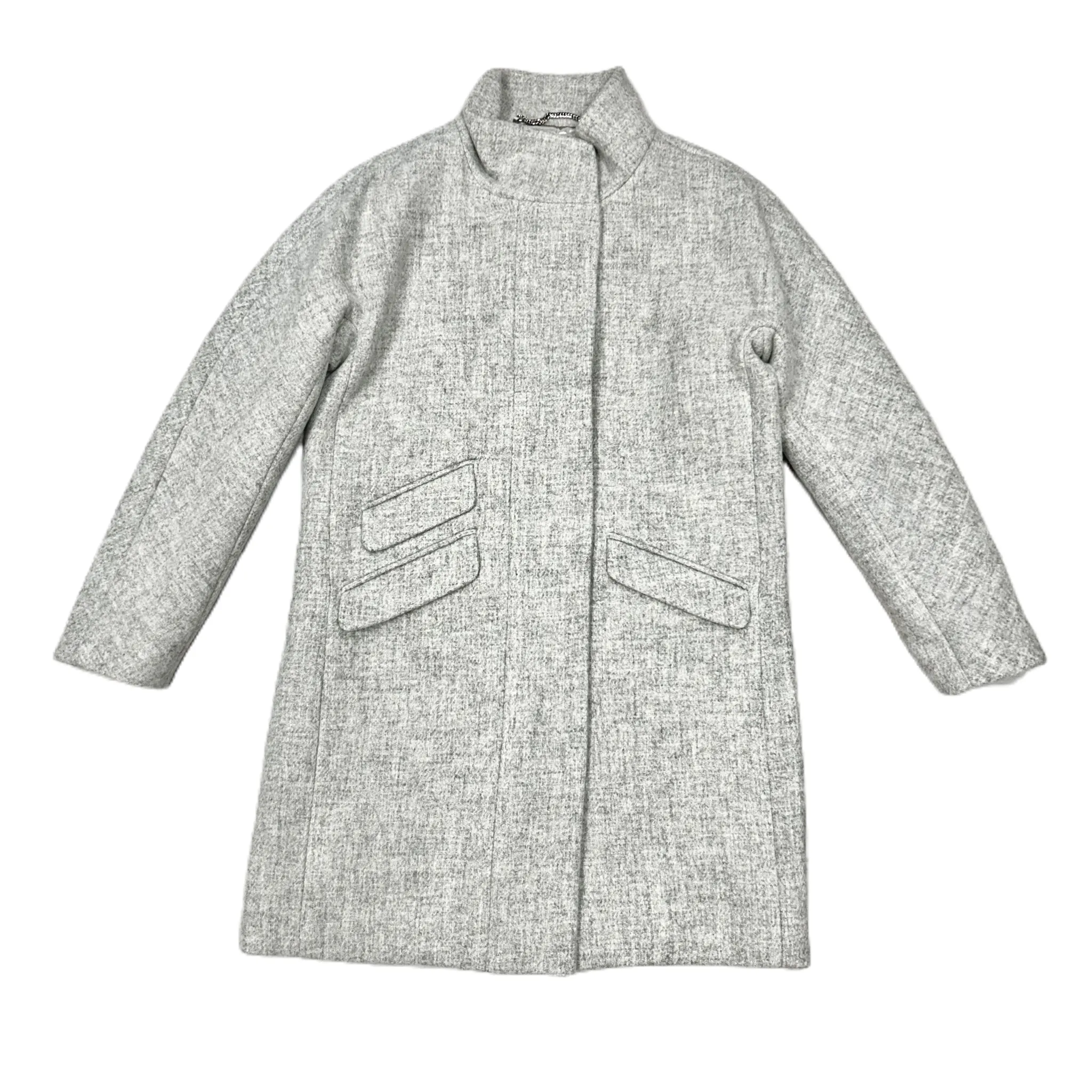 Coat Peacoat By J. Crew In Grey, Size: Xs