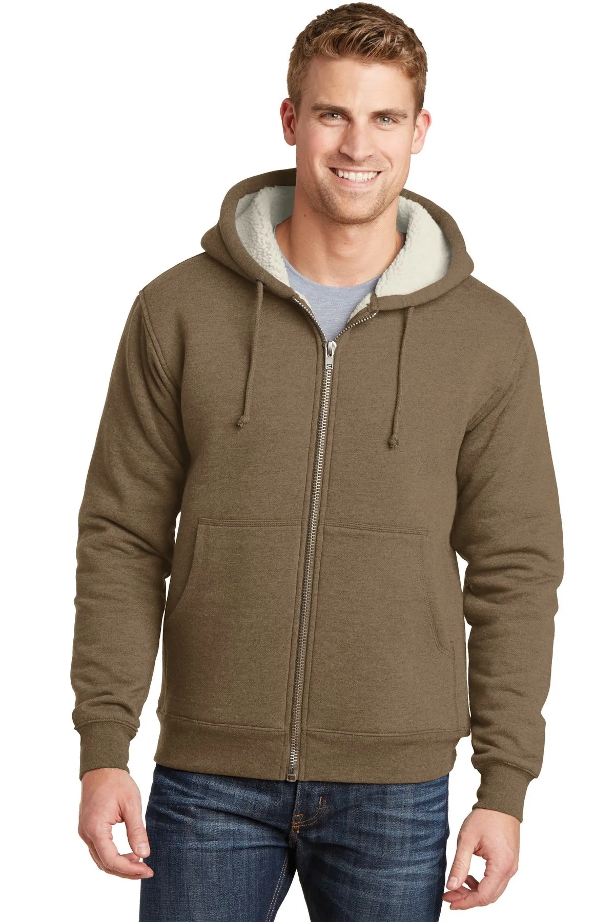 CornerStone Heavyweight Sherpa-Lined Hooded Fleece Jacket. CS625