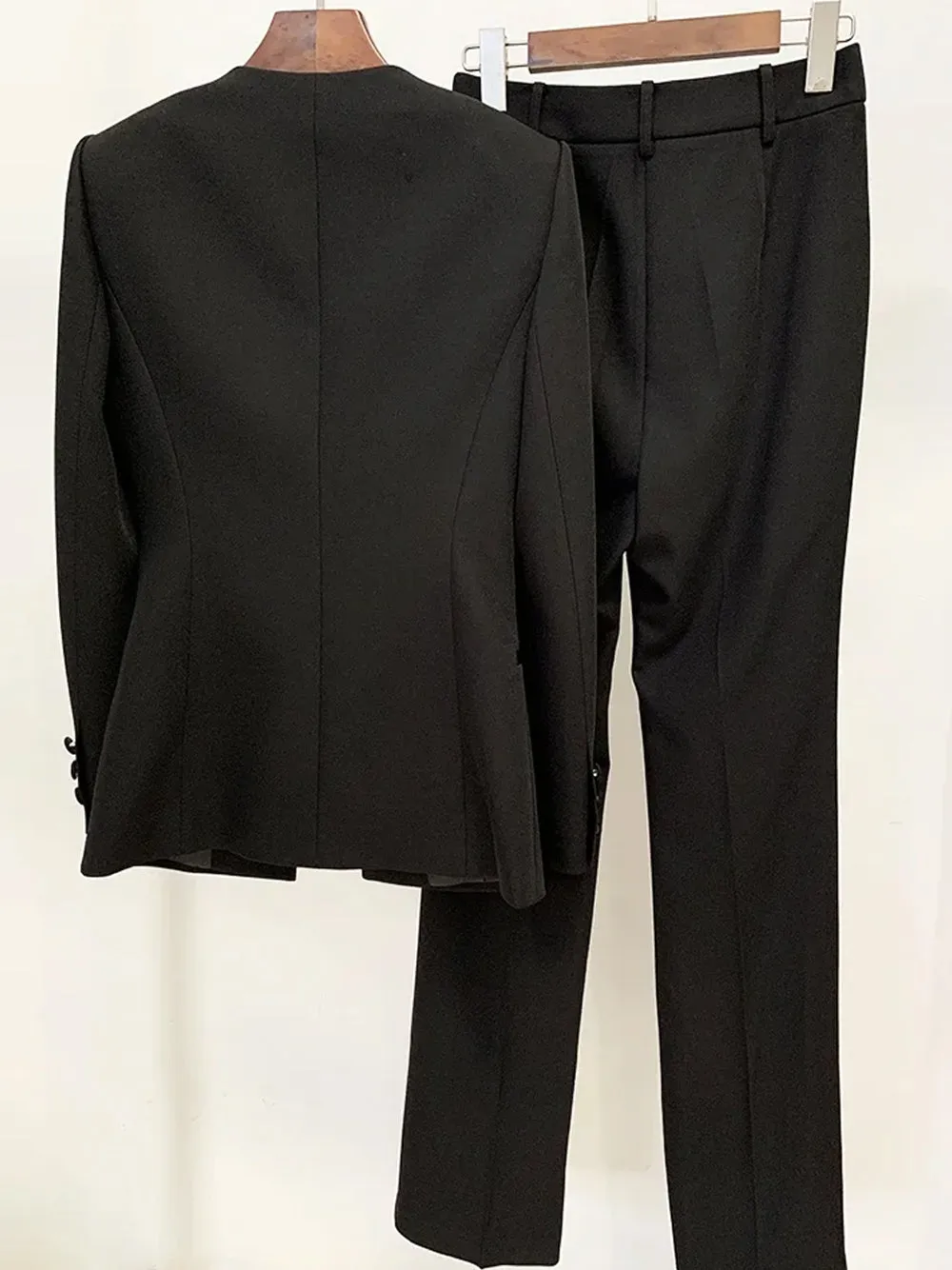 COUPERA Cut-out Blazer & Pants Set in Black