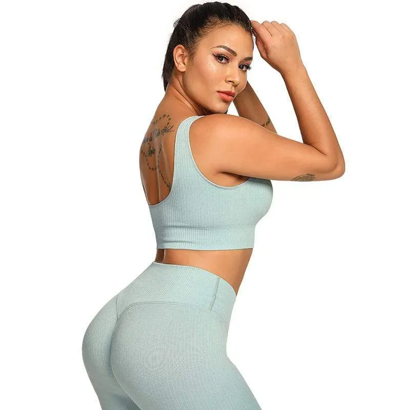 Crunch Seamless Gym Leggings & Top Set