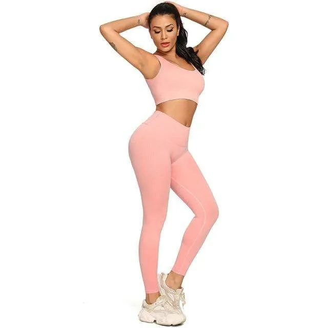 Crunch Seamless Gym Leggings & Top Set