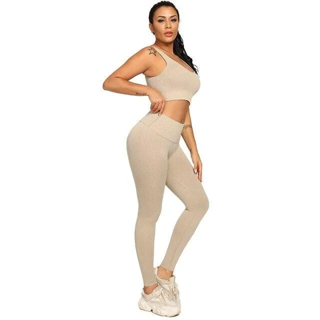 Crunch Seamless Gym Leggings & Top Set