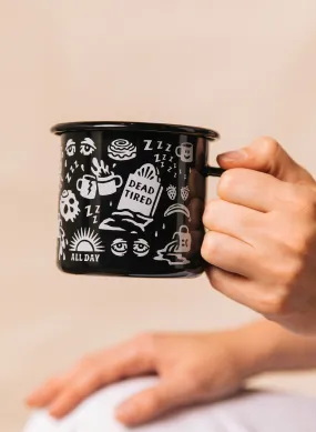 Dead Tired Enamel Mug