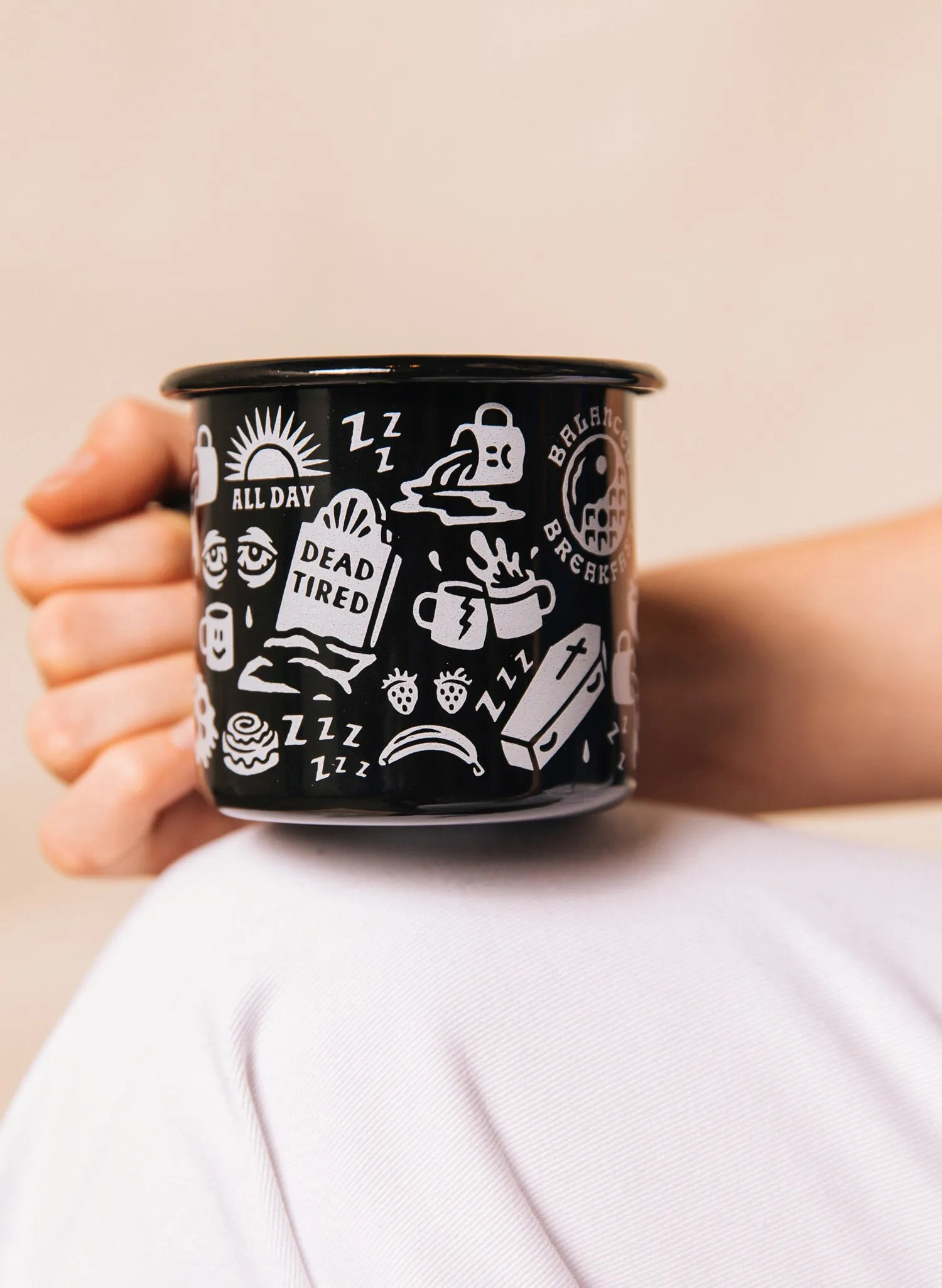 Dead Tired Enamel Mug