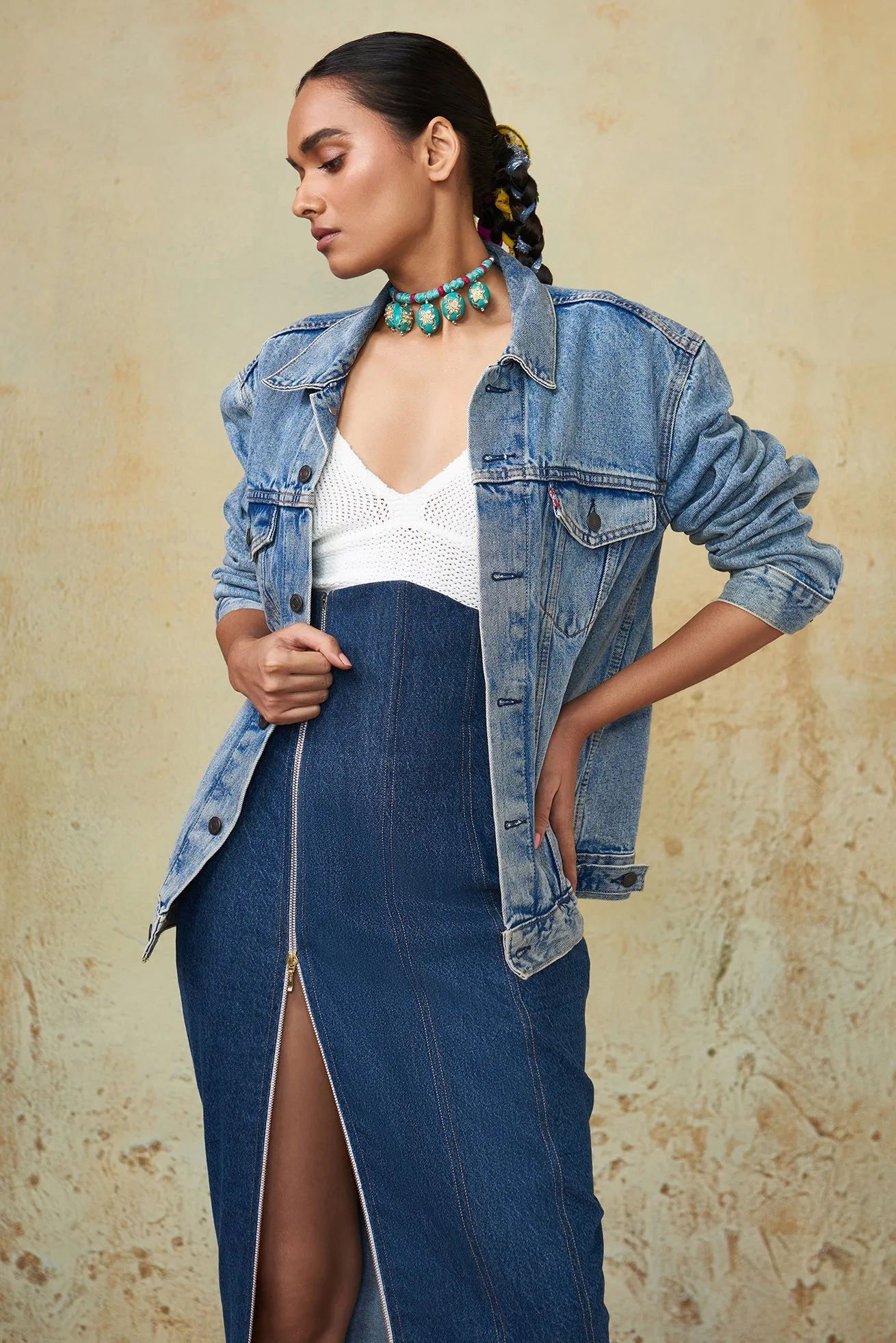 Denim Corset Skirt