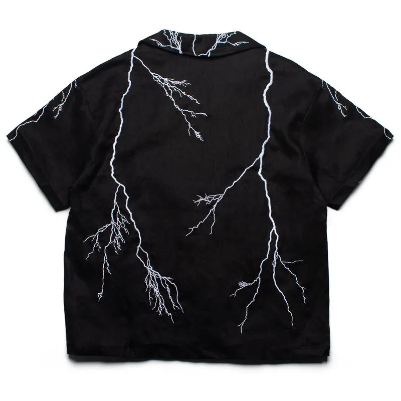 Diet Starts Monday Lightning Button Up Shirt - Black