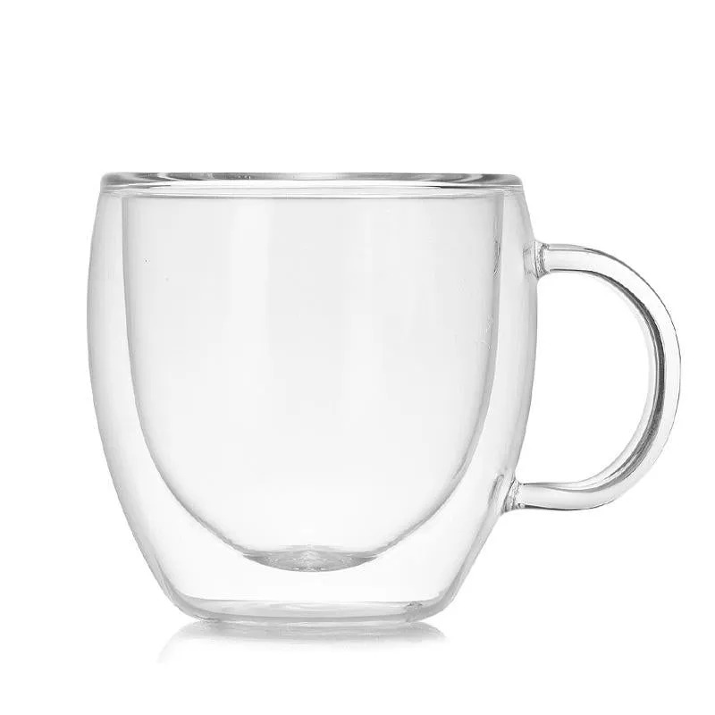 Double Wall Glass Coffee Tea Cup Heat-resistant