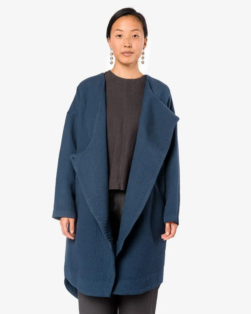 Dual Canvas Coat in Midnight