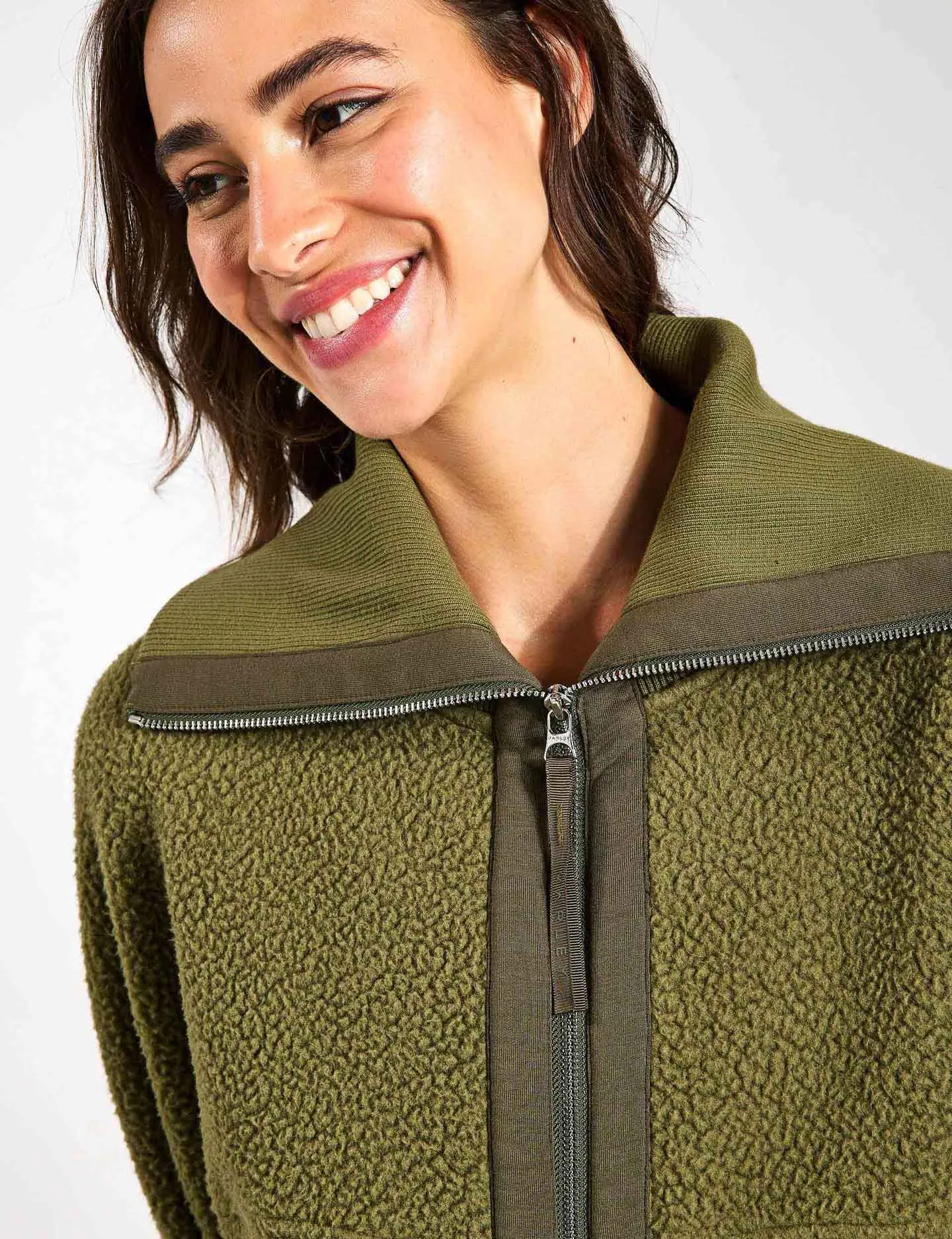 Eleanor Patch Pocket Fleece - Winter Moss