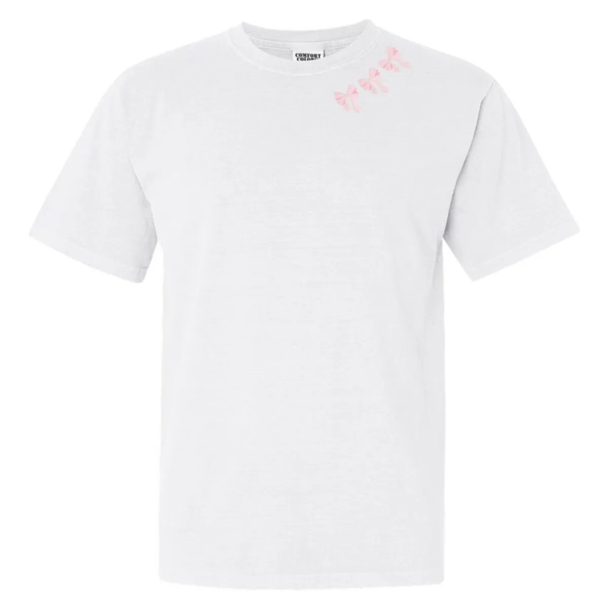 Embroidered 'Bow Collar' T-Shirt