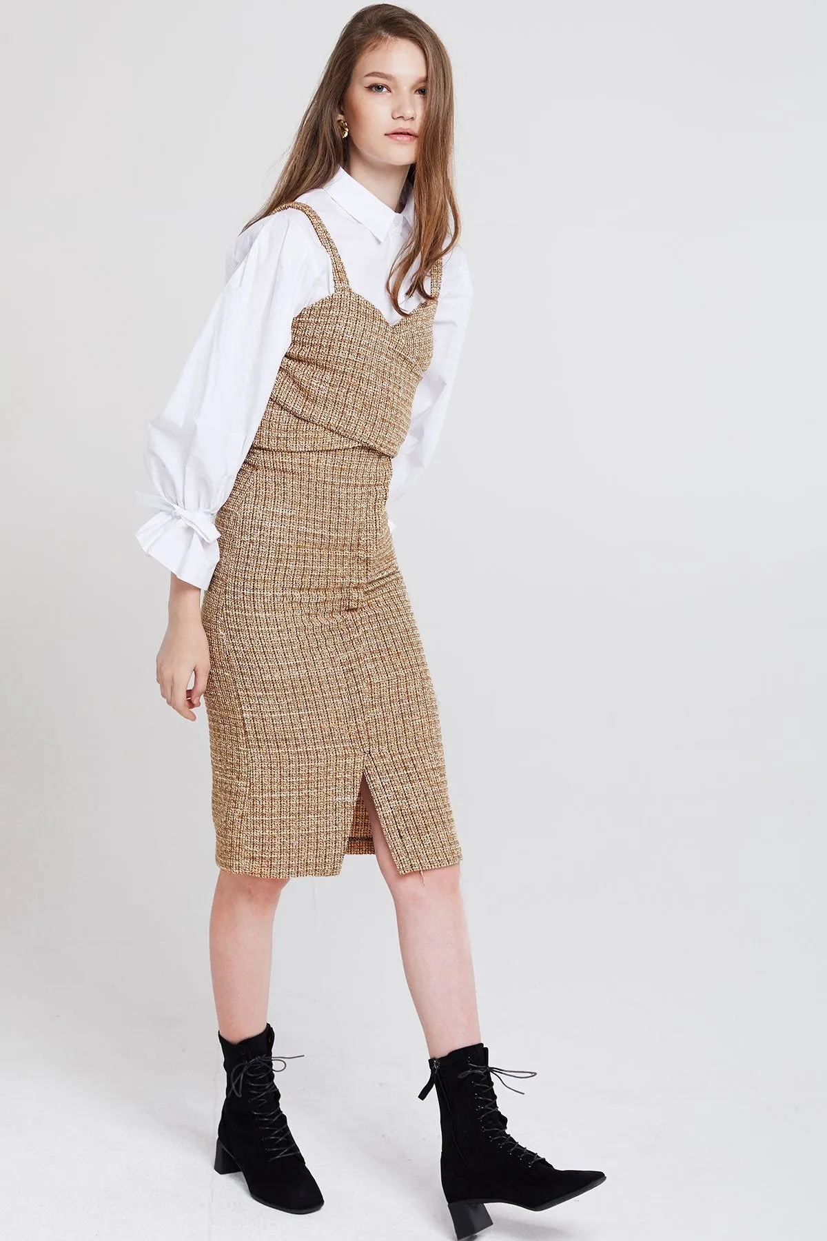 Esther Mottled Tweed Top