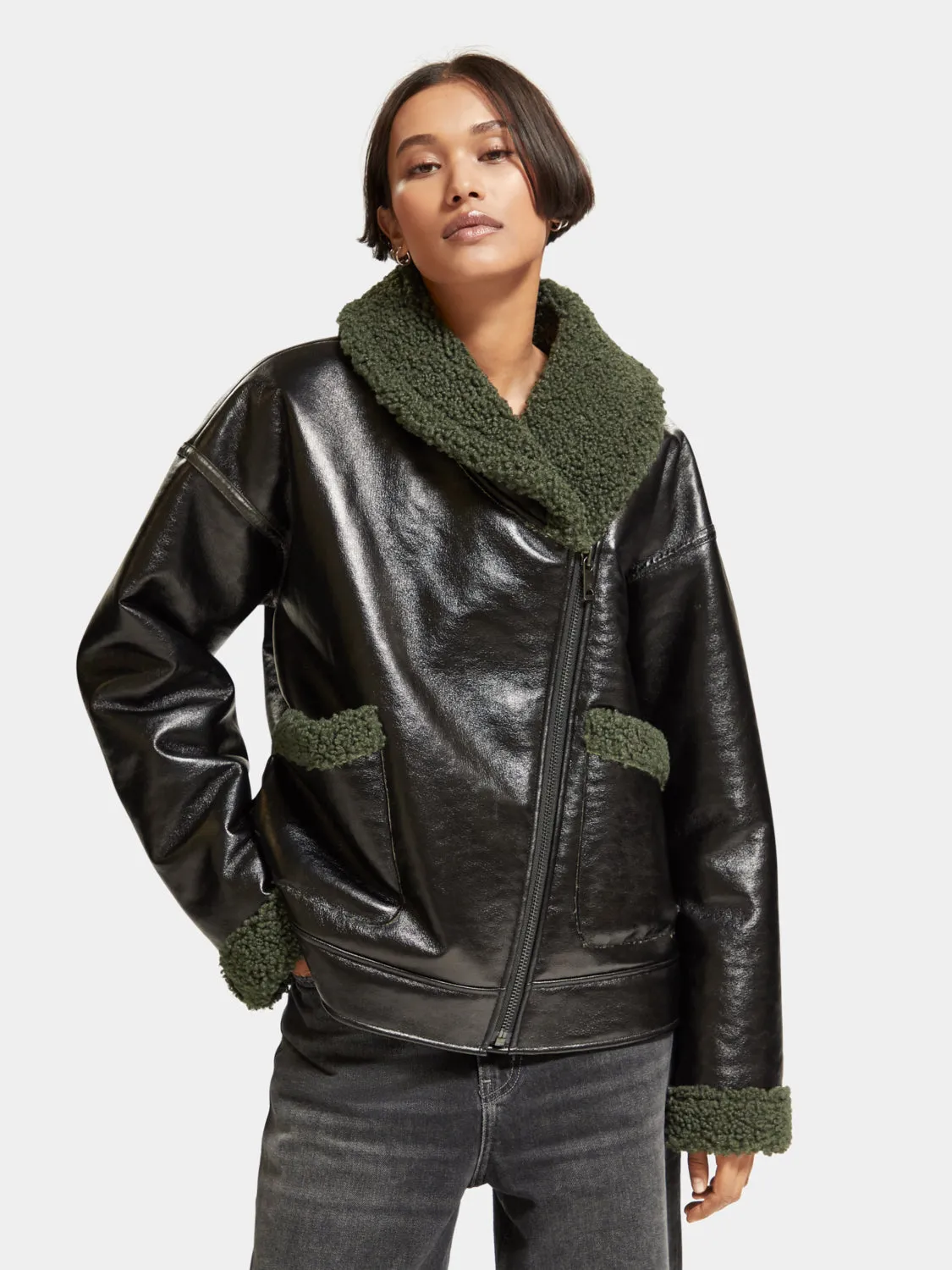 Faux shearling jacket