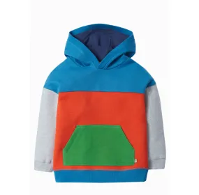 Frugi Switch Bowen Colour Block Hoodie - Deep Water / Earth