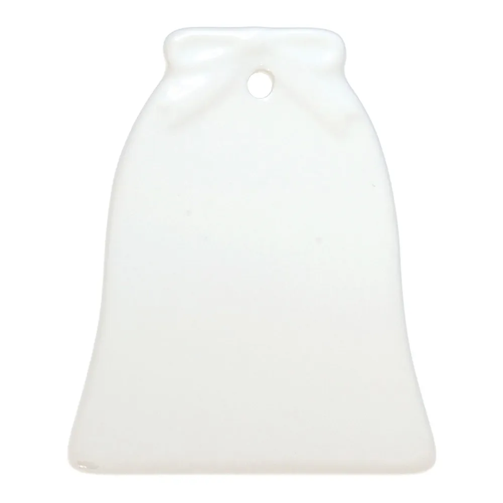 HPN SubliCraft 3" Bell Sublimation Ceramic Ornament with Hole - 100 per Case