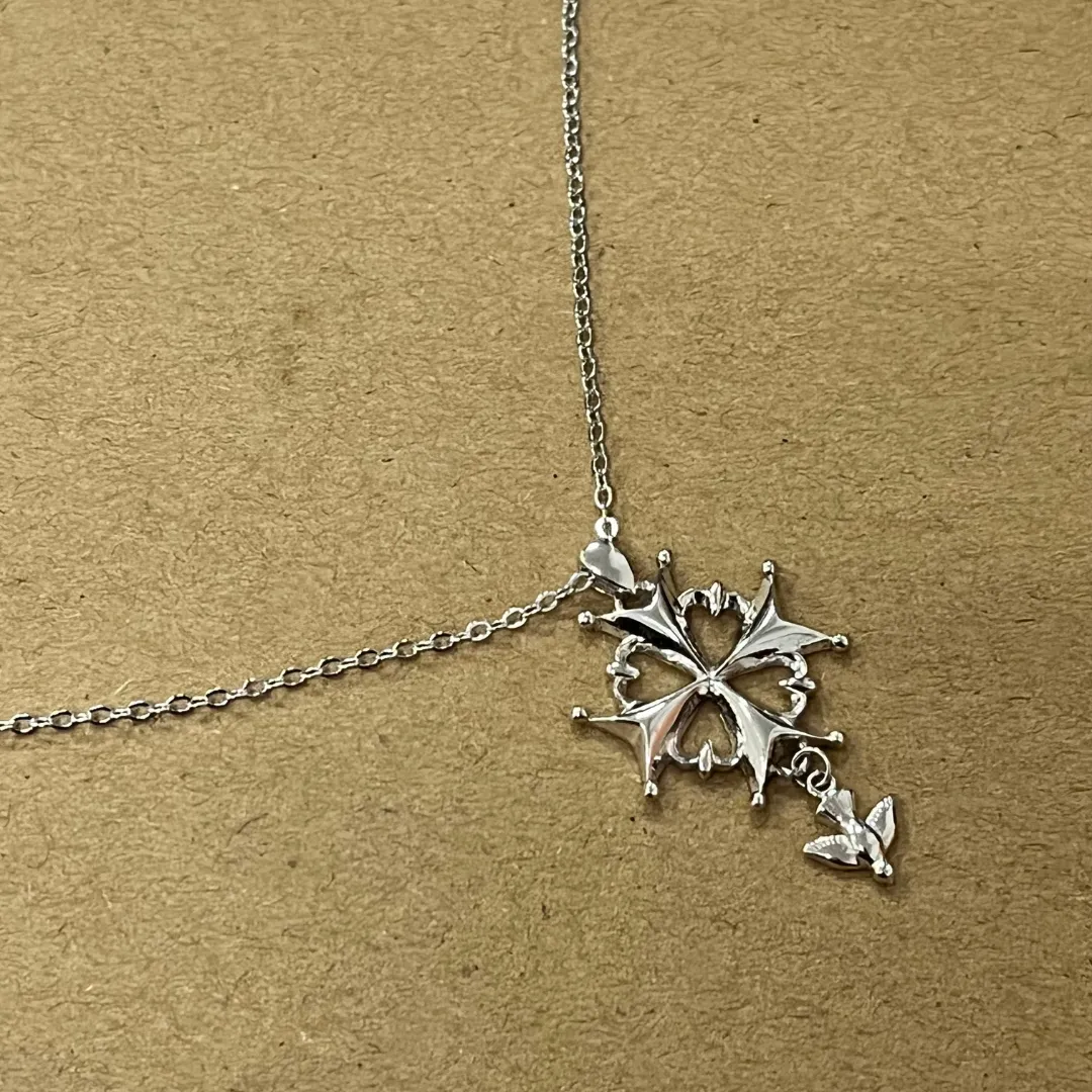 Huguenot Cross Pendant Sterling Silver