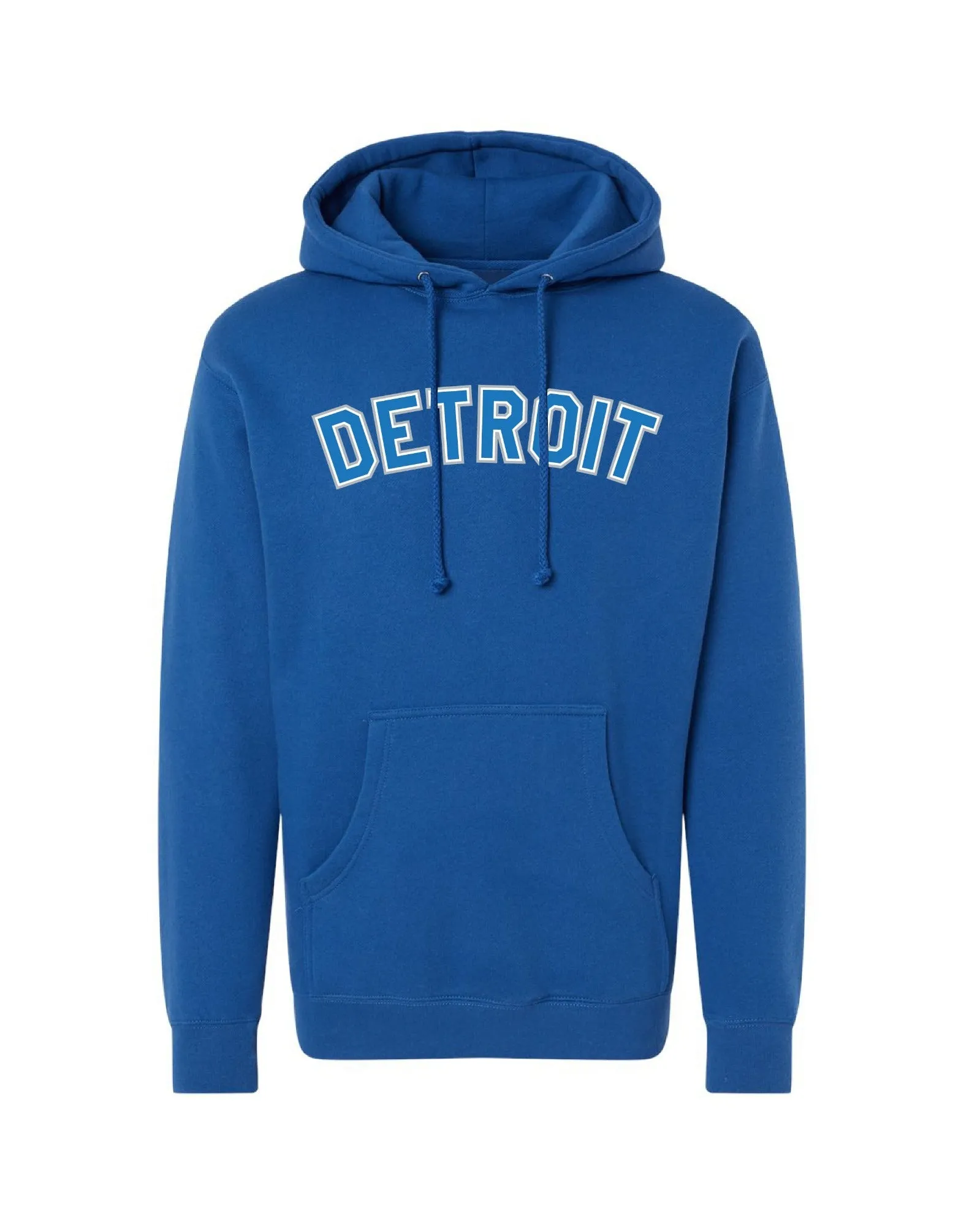 Ink Detroit -  Honolulu blue and silver print on Blue Hoodie