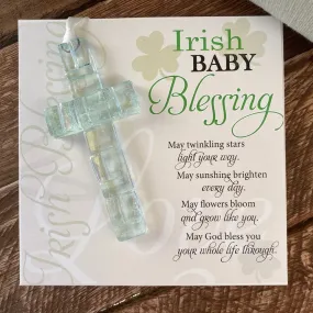 Irish Baby Clear Mosaic Cross