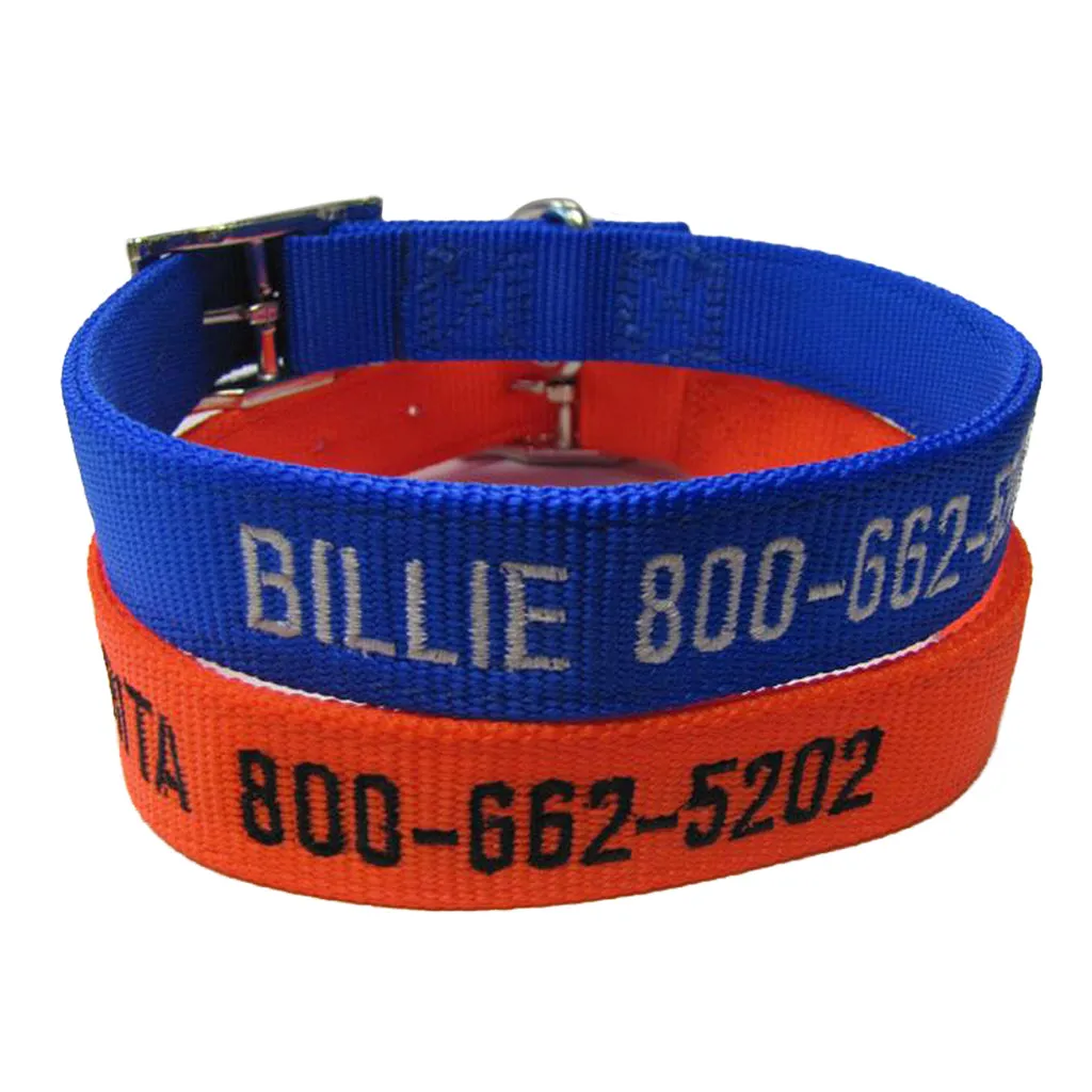 LCS Embroidered Dog Collars 1" D-Ring