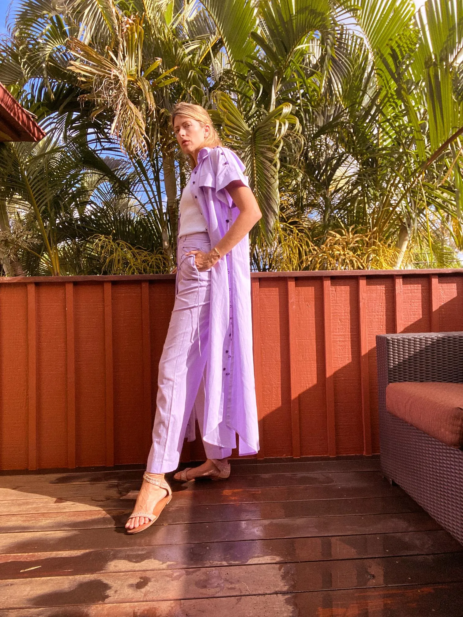 LILAC DRAWSTRING PANTS