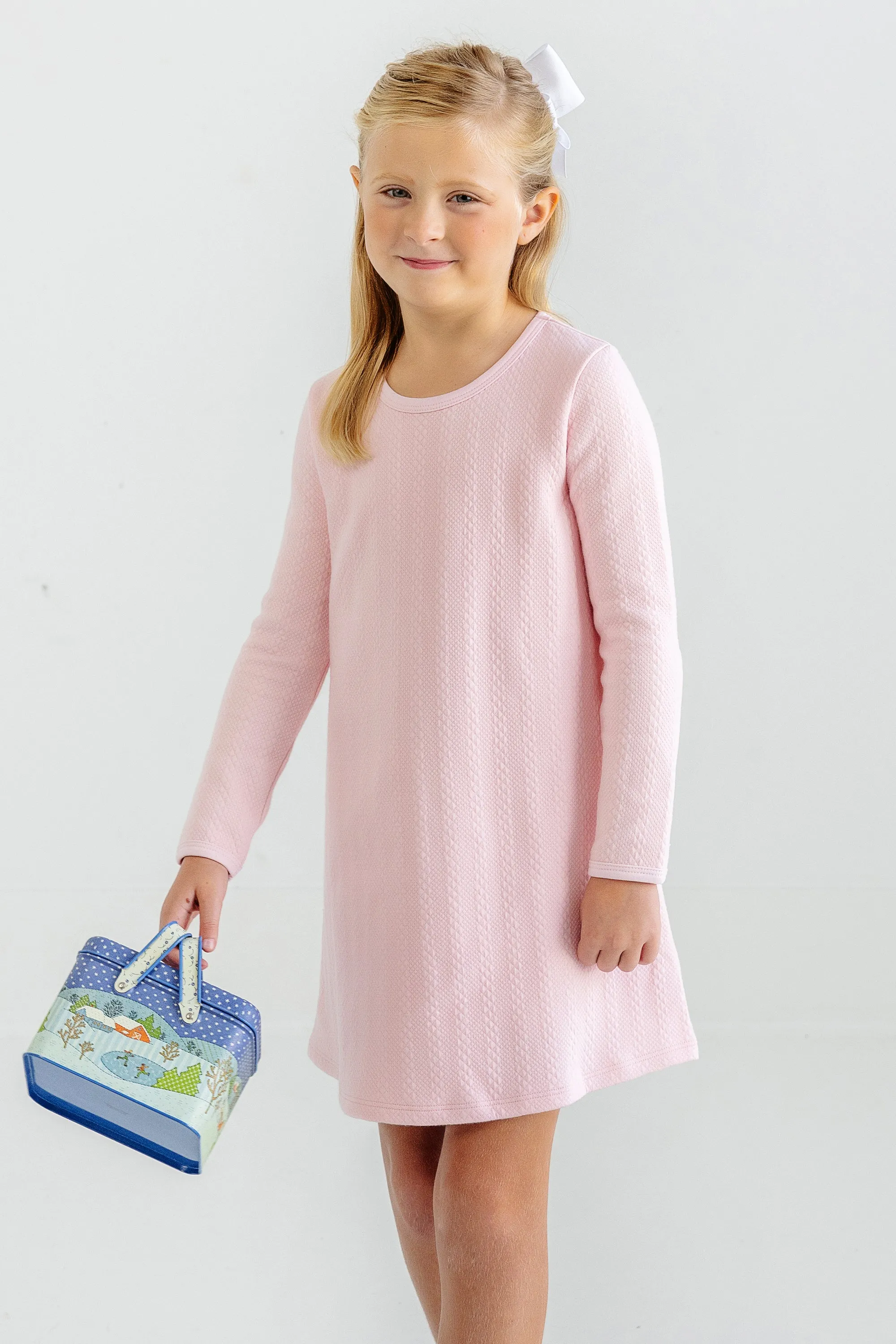 Long Sleeve Polly Play Dress - Palm Beach Pink