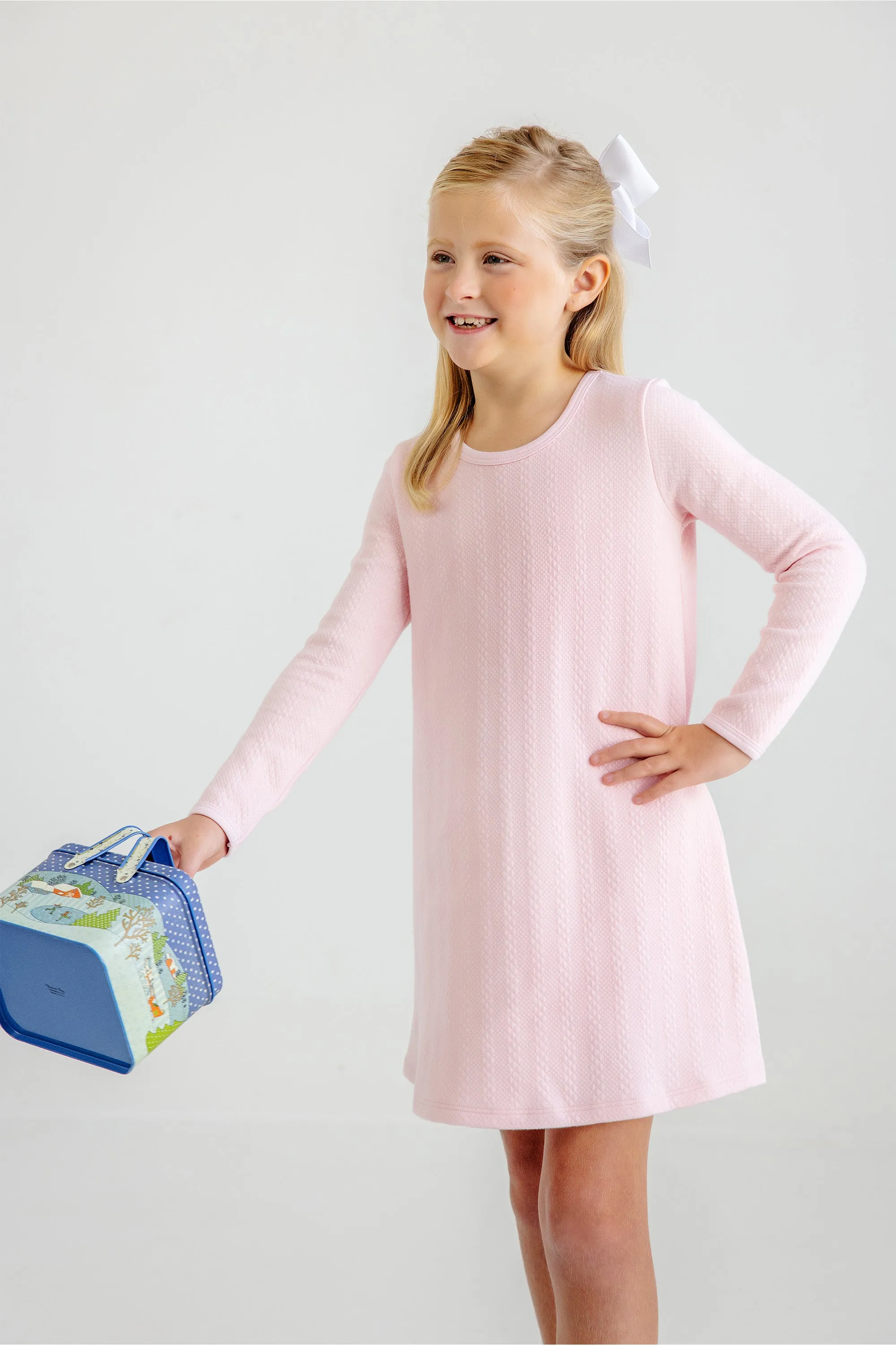 Long Sleeve Polly Play Dress - Palm Beach Pink