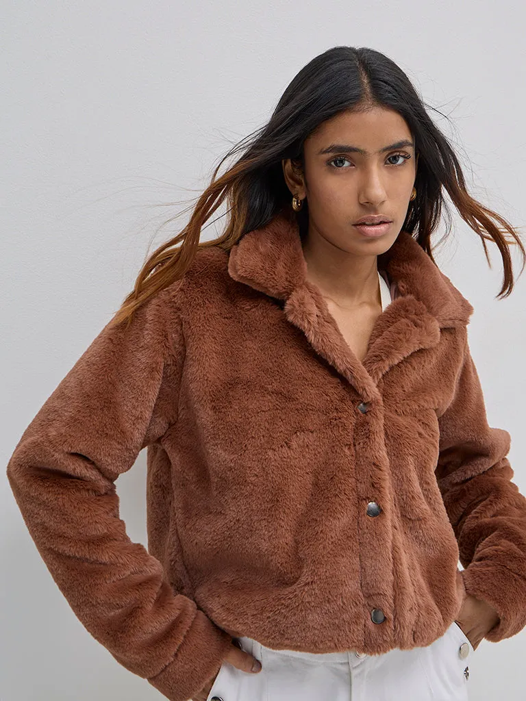 LOV Brown Faux-Fur Jacket