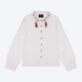 Lowie Folk People Embroidered Blouse