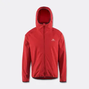 Mens DV   NB Hooded Wind Jacket - Goji Red