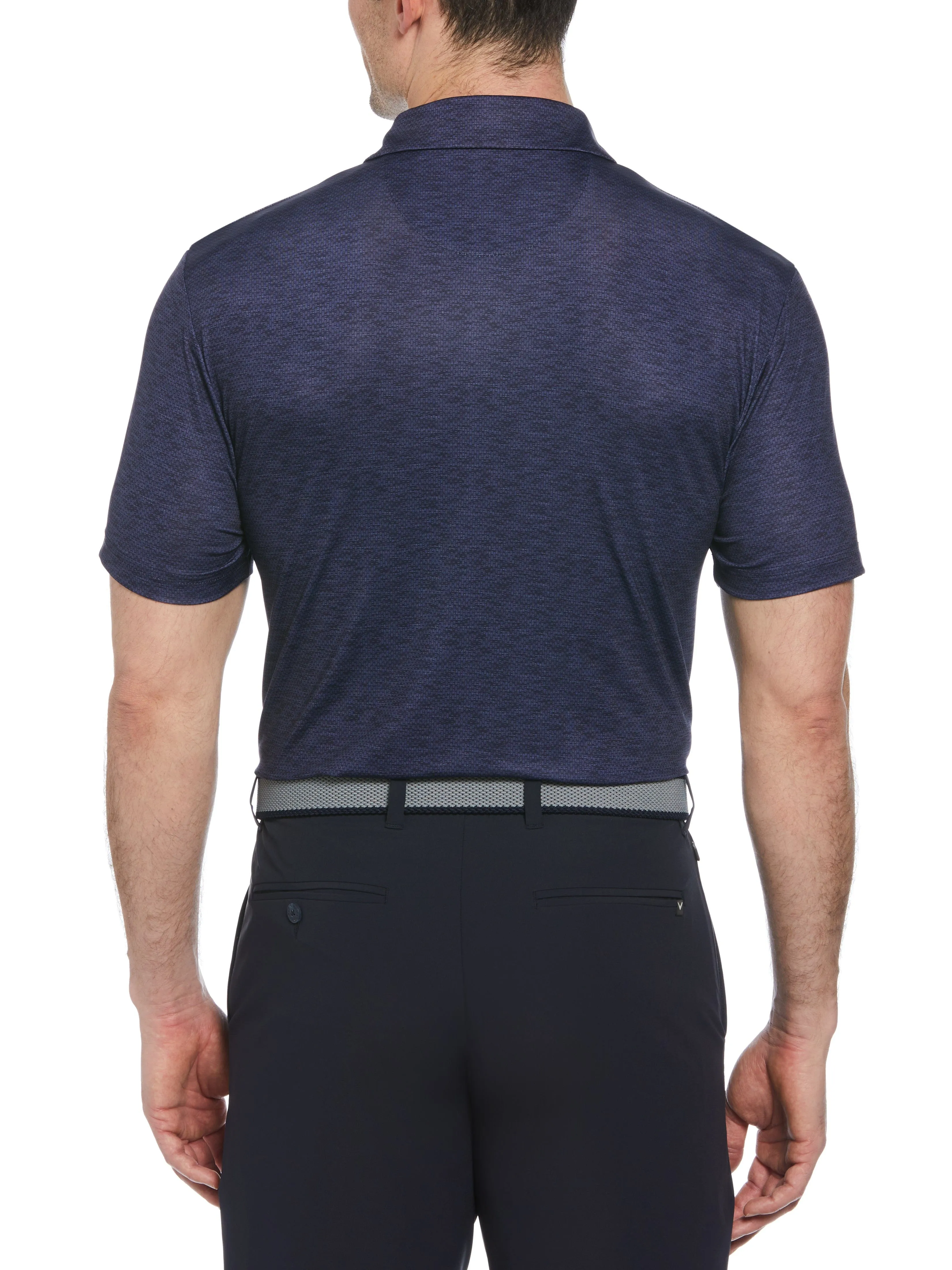 Men's Short Sleeve Engineered Printed Block Polo Shirt