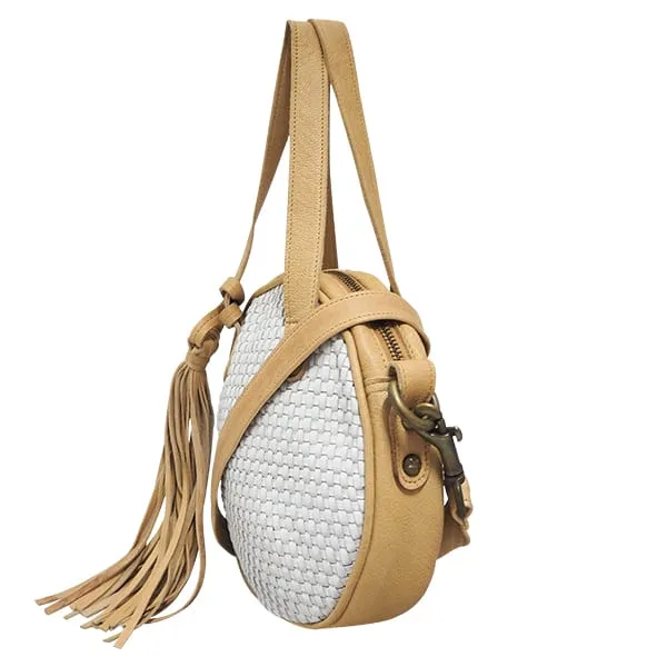 Mini Bella Bag - White/Camel