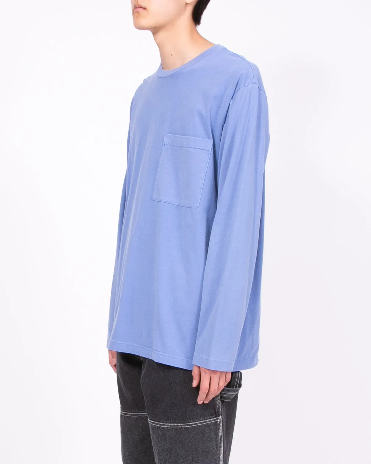 Natural Dyed Block LS Jersey - Coast