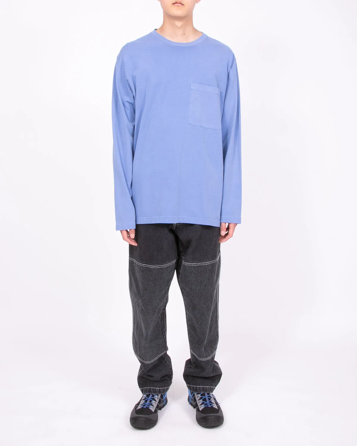 Natural Dyed Block LS Jersey - Coast